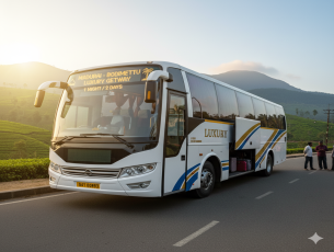 Luxury Travels - Deluxe Coach Tour Package 2+2 Seating 45 Seater AC