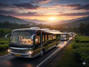 Theni - Kerala Jewels Tour (Alappuzha, Thekkady, Vagamon)thenicalltaxi (45 Seater Luxury Coach - 2x2 Seating)